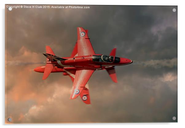  Red Arrows - Opposition Pass Acrylic by Steve H Clark