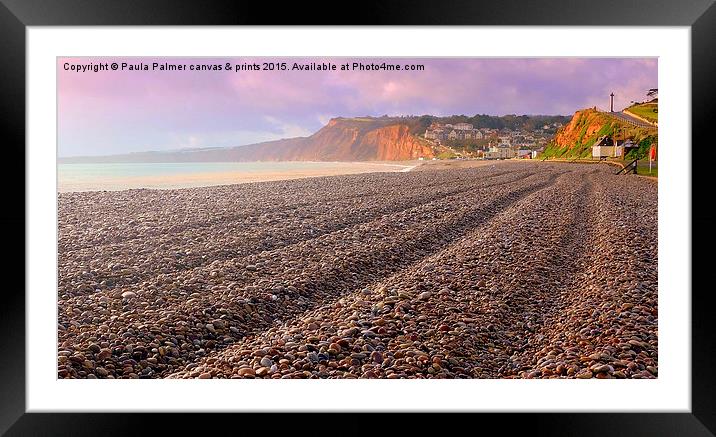  Budleigh Salterton beach Framed Mounted Print by Paula Palmer canvas