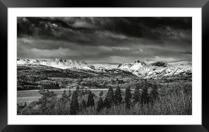  Langdale Pikes Framed Mounted Print by Andy McGarry