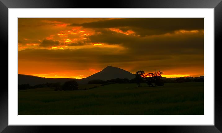 Sunset in the Trossachs Framed Mounted Print by Gabor Pozsgai