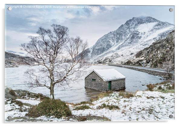  Llyn Ogwen - A Winter's Day Acrylic by Christine Smart