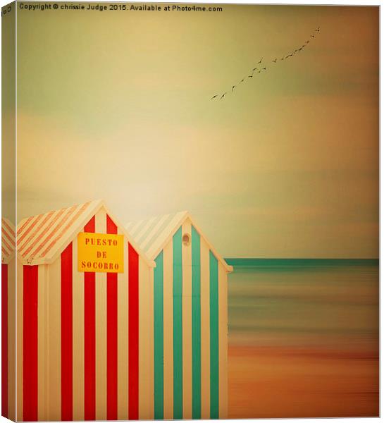  The little beach huts  Canvas Print by Heaven's Gift xxx68