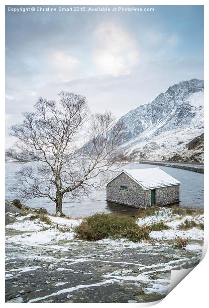  Winter at Llyn Ogwen Print by Christine Smart