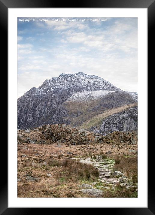  The Path to Tryfan Framed Mounted Print by Christine Smart