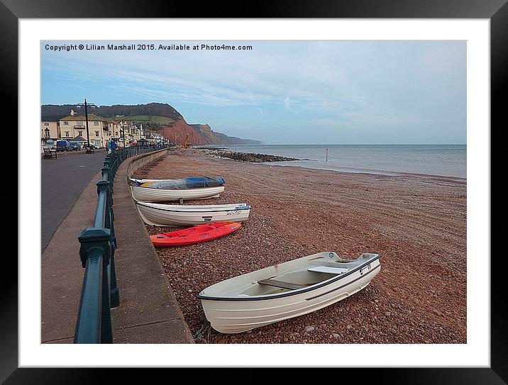  Sidmouth  Coastline. Framed Mounted Print by Lilian Marshall