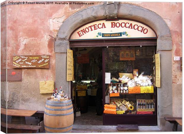  Tuscan Wine Shop Canvas Print by Robert Murray