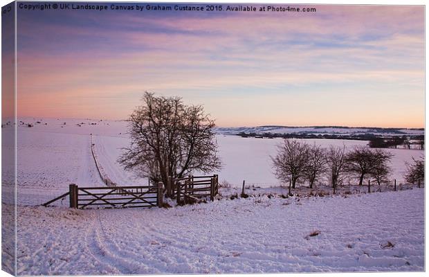  Winter in the Chilterns Canvas Print by Graham Custance