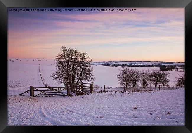  Winter in the Chilterns Framed Print by Graham Custance