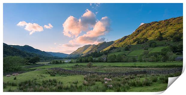  Sunset over Hartsop Lake District England Print by Greg Marshall