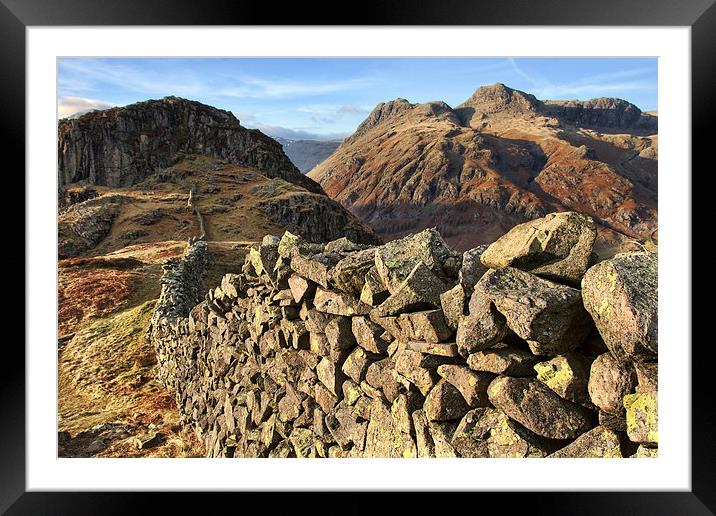  Dry Stone Wall Lingmoor Framed Mounted Print by Gary Kenyon