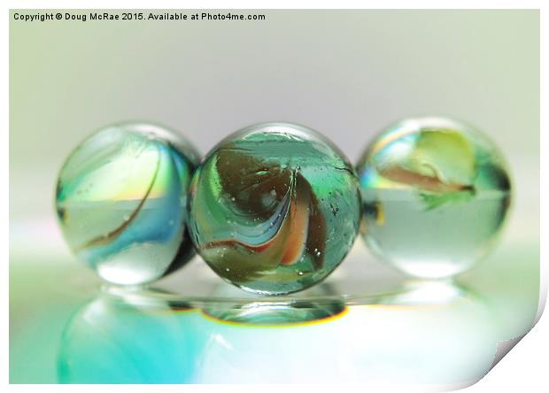  Glass balls Print by Doug McRae