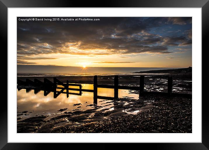  Sunrise over Spittal Beach  Framed Mounted Print by David Irving