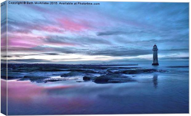 New Brighton Sunset, Wirral Canvas Print by Beth McAllister