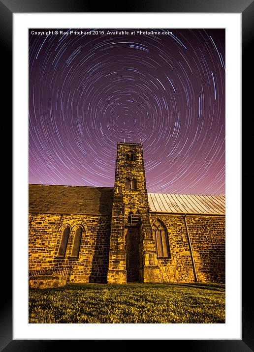   St Pauls Church with Star Trails Framed Mounted Print by Ray Pritchard
