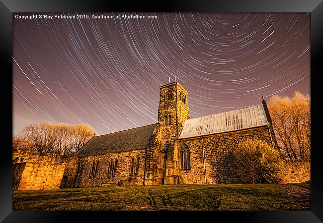    St Pauls Church with Star Trails Framed Print by Ray Pritchard