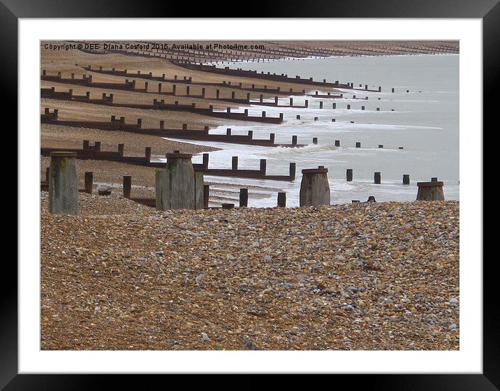  Eastbourne Beach Framed Mounted Print by DEE- Diana Cosford