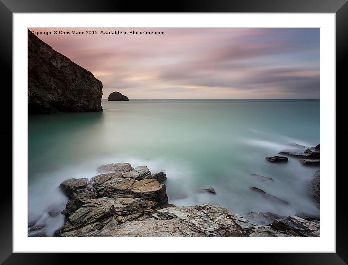 Slow Evening at Trebarwith Framed Mounted Print by Chris Mann