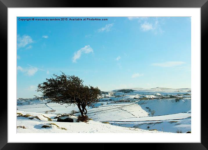  Snowy hills  Framed Mounted Print by macaulay sanders