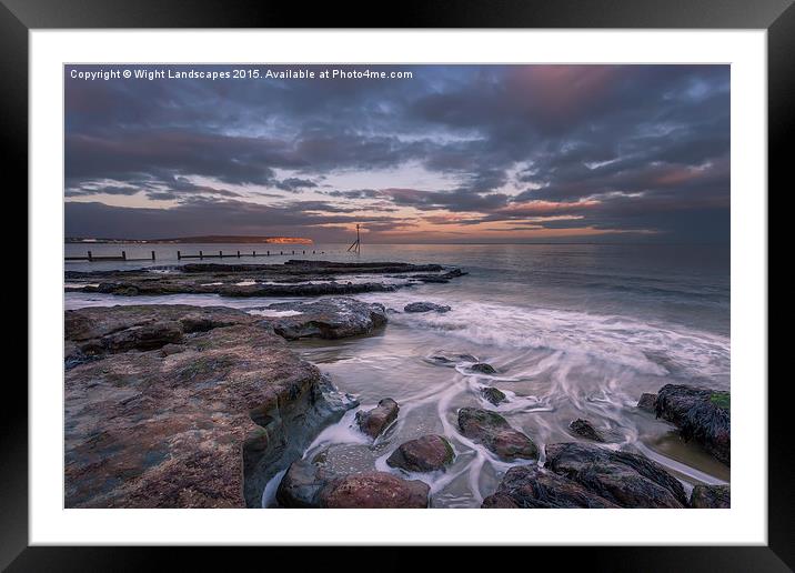 Little Stairs Point Framed Mounted Print by Wight Landscapes
