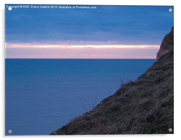  Winter's evening view from Beachy Head Acrylic by DEE- Diana Cosford