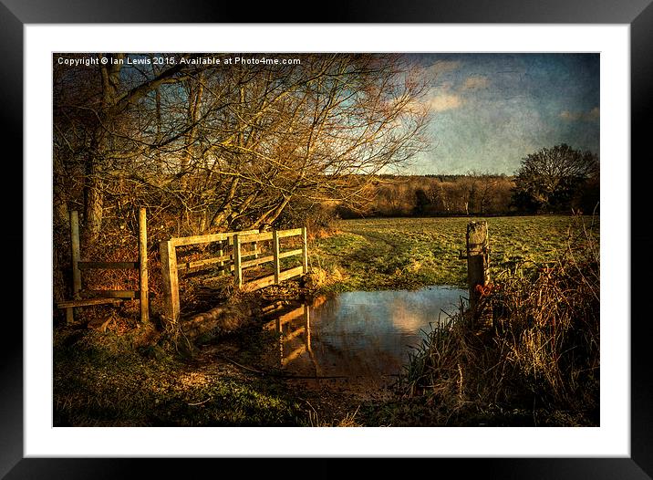 The Path to Sulham  Framed Mounted Print by Ian Lewis