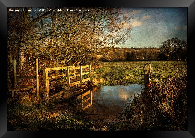 The Path to Sulham  Framed Print by Ian Lewis