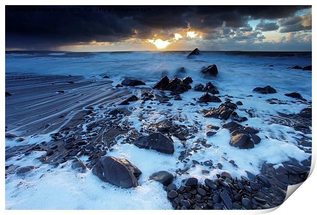  Sandymouth beach Print by Steve Walsh