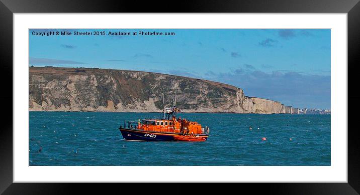  Poole lifeboat at Swanage Framed Mounted Print by Mike Streeter