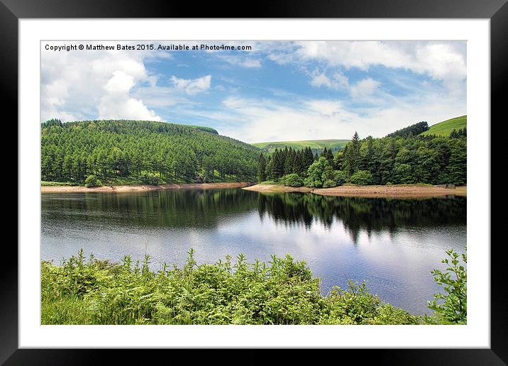 Upper Derwent on a summers day. Framed Mounted Print by Matthew Bates