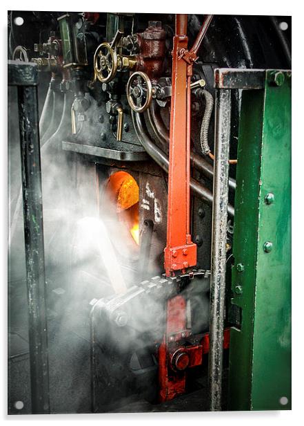  The Steam Train Furnace Acrylic by Robin East