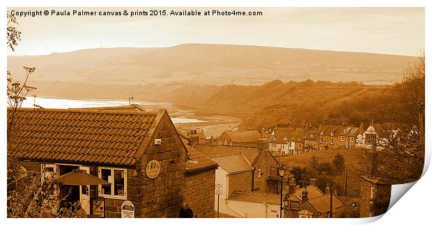  Robin Hood's Bay Print by Paula Palmer canvas