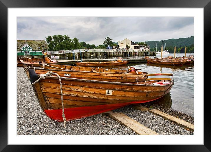  Bowness Boats Windermere Framed Mounted Print by Gary Kenyon