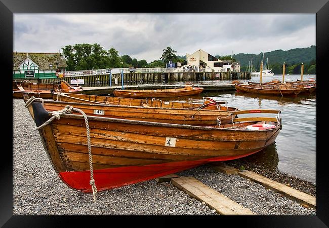  Bowness Boats Windermere Framed Print by Gary Kenyon