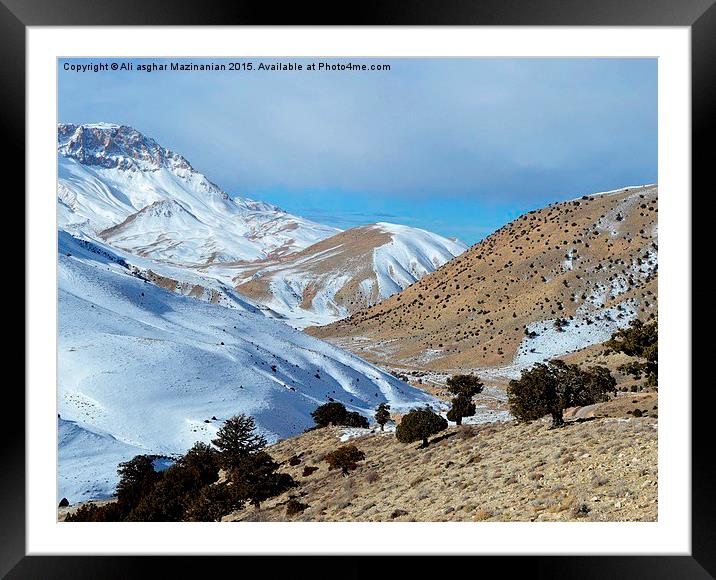 Another view of natural beauties of mountain, Framed Mounted Print by Ali asghar Mazinanian