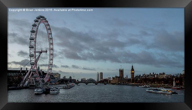  London Eye at dawn Framed Print by Brian Jenkins