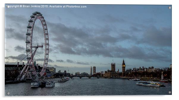  London Eye at dawn Acrylic by Brian Jenkins