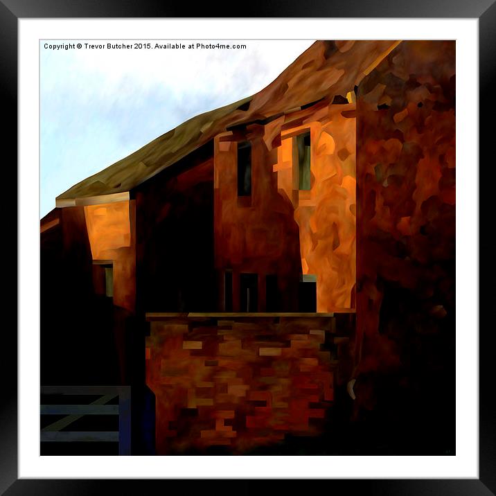  Orange Barns Framed Mounted Print by Trevor Butcher