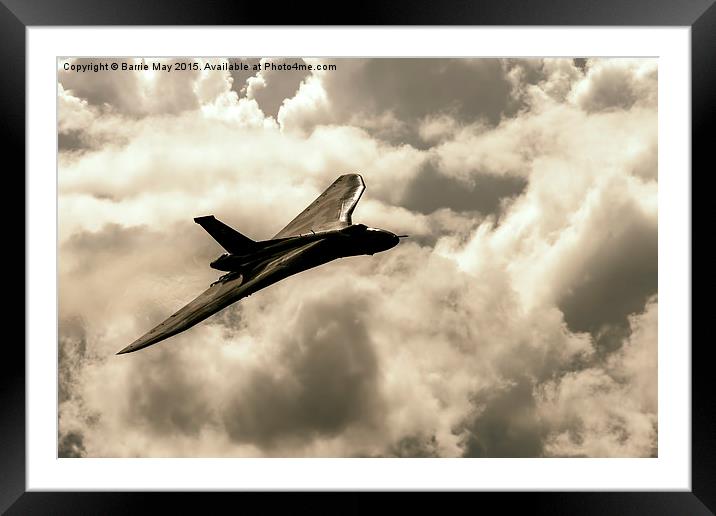 Vulcan XH558 Cloudscape Framed Mounted Print by Barrie May