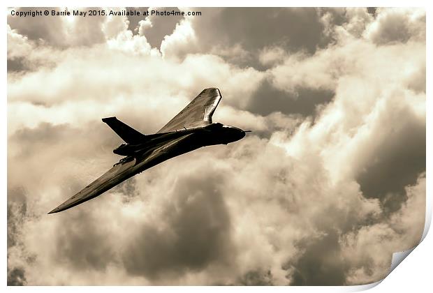 Vulcan XH558 Cloudscape Print by Barrie May