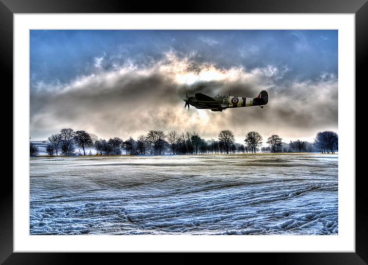 Spitfire Fly Past  Framed Mounted Print by J Biggadike