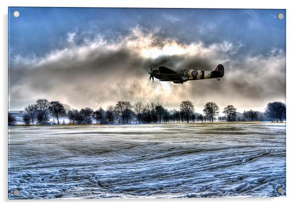 Spitfire Fly Past  Acrylic by J Biggadike
