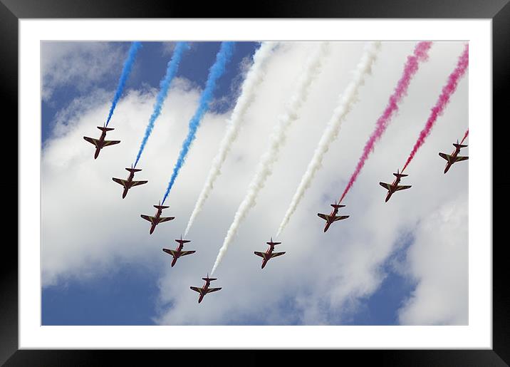 The Red Arrows Framed Mounted Print by Randal Cheney