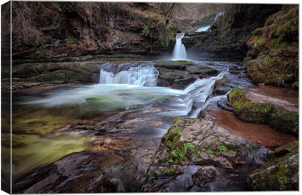  Waterfall country, South Wales Canvas Print by Leighton Collins