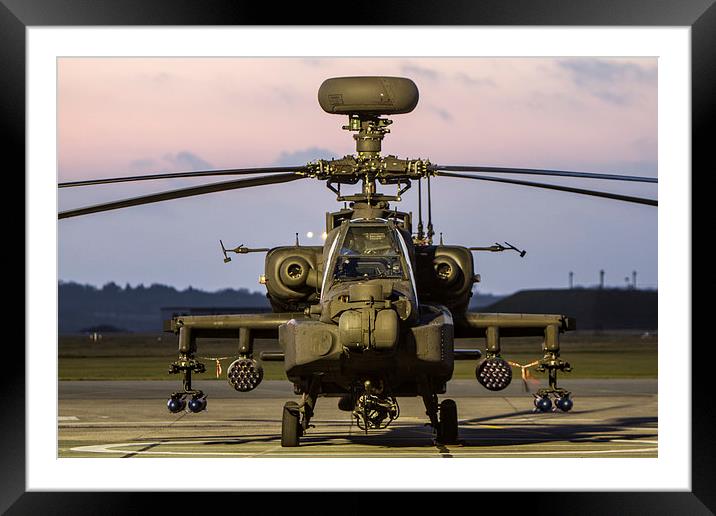  Apache attack helicopter Framed Mounted Print by P H