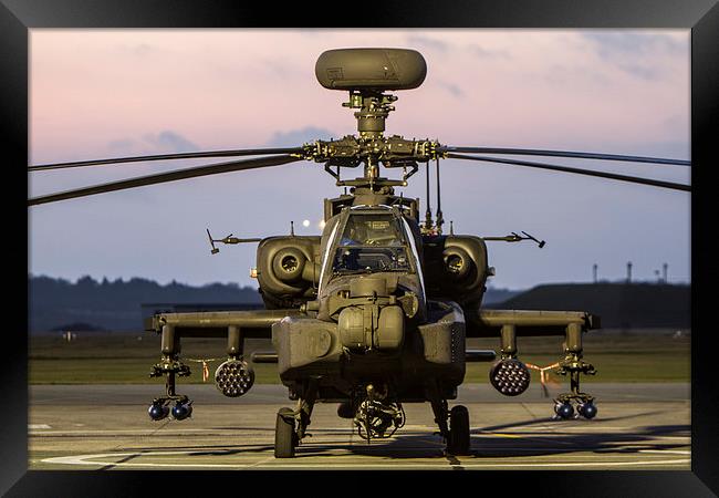  Apache attack helicopter Framed Print by P H