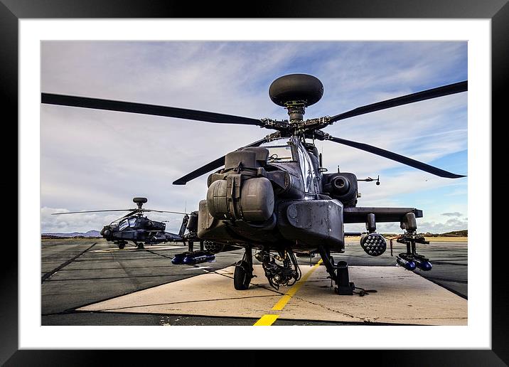 AH-64 Apache helicopters Framed Mounted Print by P H