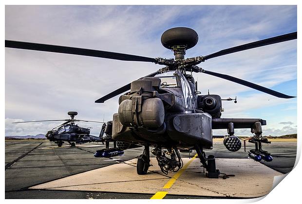 AH-64 Apache helicopters Print by P H