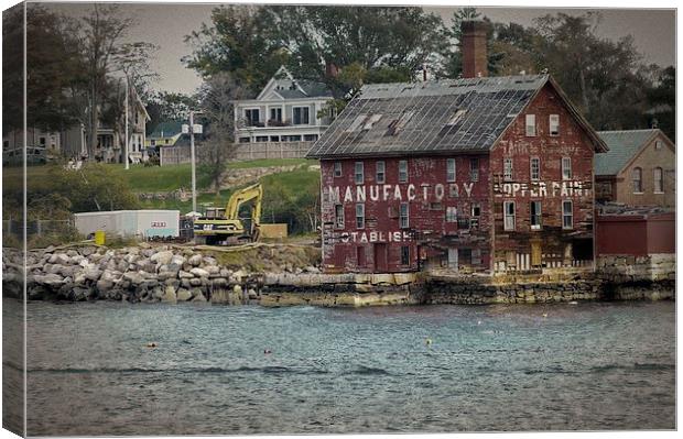  Gloucester Harbor Paint Manufactory Canvas Print by Tom and Dawn Gari
