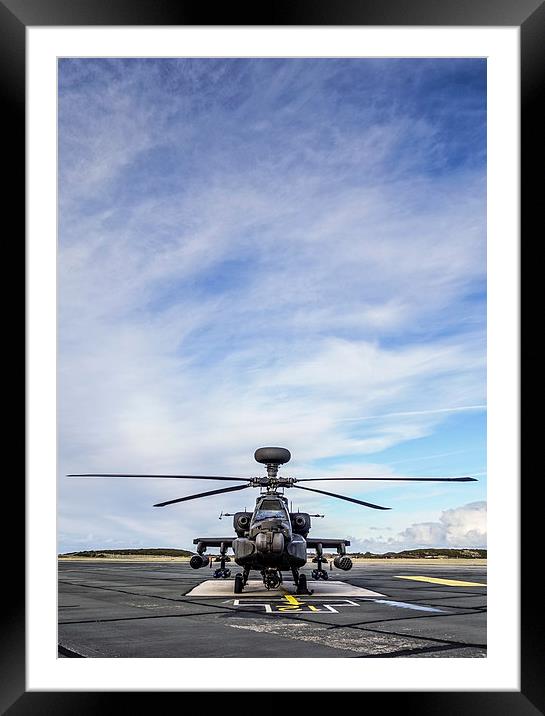 Apache attack helicopter Framed Mounted Print by P H