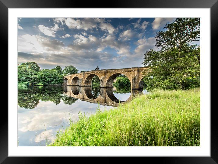  Chesters Bridge Framed Mounted Print by David Irving